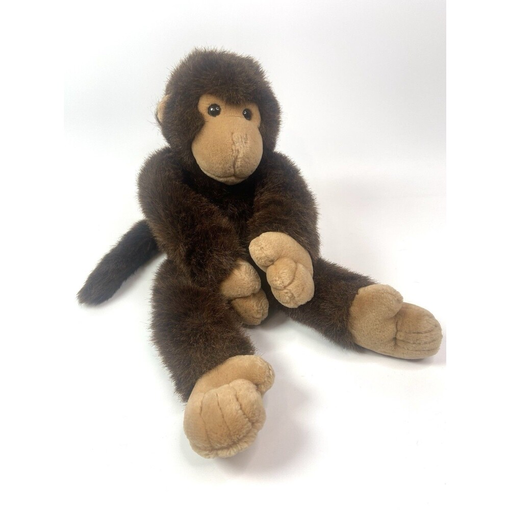Vintage Mary Meyer Monkey Plush 16” Toy Brown Tan Stuffed Animal Long Arms Tail